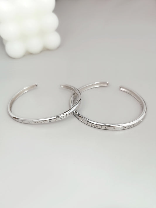 sterling silver couple bracelet(adjustable)